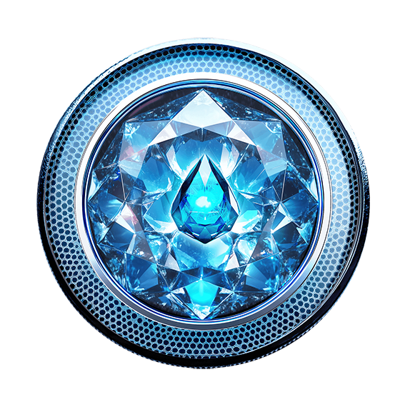 Diamond Tribal Rank badge with a dark-blue WaterGem