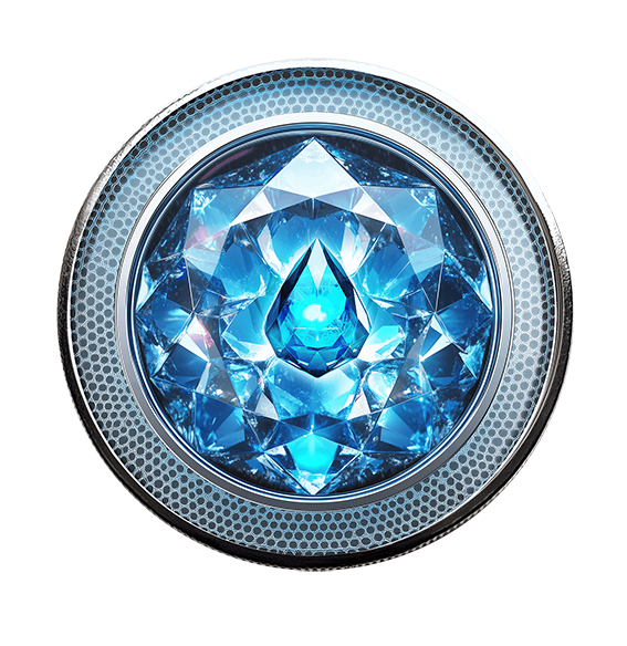 Platinum Tribal Rank badge with a dark-blue WaterGem